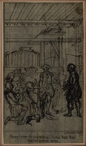 Estudo para vinheta-frontispício de "La Partie de Chasse de Henri IV", Ato III, de Colle de Hubert Francois Gravelot