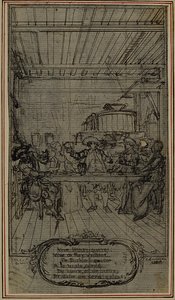 Estudo para vinheta- frontispício da obra de Colle "La Partie de Chasse de Henri IV", Ato III, Vive Henry Quatre!