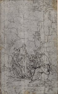 Estudo para vinheta em "Vie du Venerable don Juan de Palafox" de Abbé Dinouart, p. 391 de Hubert Francois Gravelot
