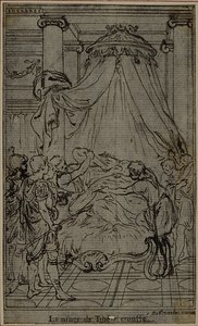 Estudo para uma ilustração em Tácito "Tiberius, or The Six First Books of the Annals", Livro VI, Vol. 3, Estudo Final de Hubert Francois Gravelot