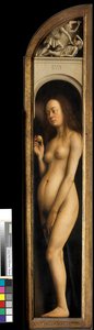 Eve, detalhe da ala esquerda do Altar Peça de Gand de Hubert & Jan van (1390 1441) Eyck