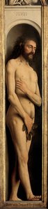 Adam, detalhe da ala esquerda do Altar de Gand de Hubert & Jan van (1390 1441) Eyck