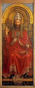 Deus o Pai, painel central do Altar de Gand de Hubert & Jan van (1390 1441) Eyck