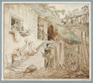 Alegoria do declínio da família Du Barry. Por volta de 1774-75 de Hubert Robert