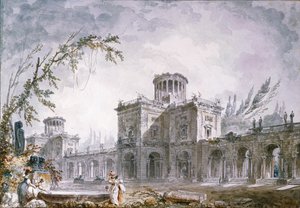 Fantasia arquitetónica, 1760 de Hubert Robert