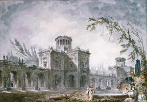 Fantasia arquitetônica, 1760 de Hubert Robert