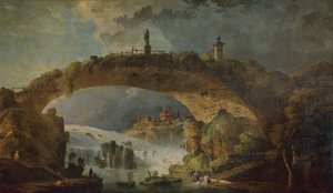 Ponte sobre as Cataratas de Hubert Robert