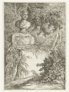 Busto Les Soirees de Rome (título da série) Rostos romanos (título da série) de Hubert Robert