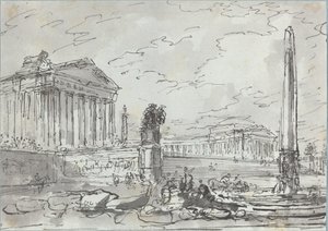 Fantasia em um antigo Campidoglio de Hubert Robert