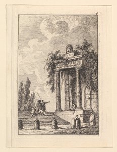 A escadaria em Quatre Bornes.nd de Hubert Robert