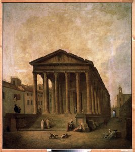 A Casa Quadrada, Nimes, c.1780 de Hubert Robert