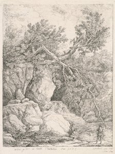 Paisagem com uma árvore caída de Hubert Robert