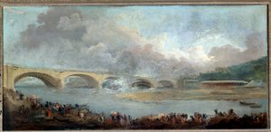 O decintrement da ponte Neuilly em 22/09/1772 Pintura de Hubert Robert (1733-1808) 1772 Sun. 1,13x1,95 m Paris, Musee Carnavalet de Hubert Robert