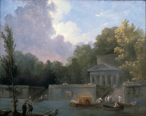 Cena do parque de Hubert Robert