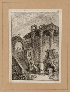 Prato Cinco de Noites em Roma de Hubert Robert