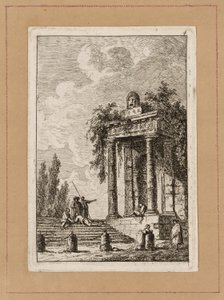 Placa Quatro de Noites em Roma de Hubert Robert