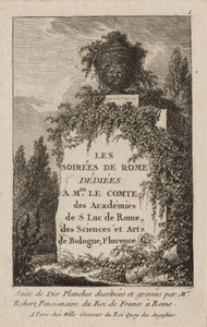 Placa Um das Noites em Roma de Hubert Robert