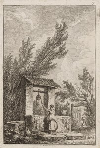 Prato Sete de Noites em Roma de Hubert Robert