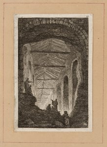 Placa dez de Noites em Roma de Hubert Robert
