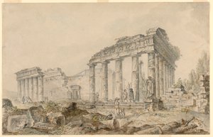Templo de Minerva, Atenas, Grécia de Hubert Robert