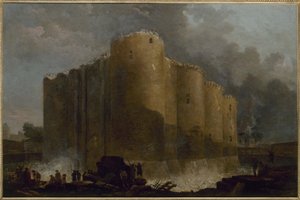 A Bastilha, nos primeiros dias da sua demolição de Hubert Robert