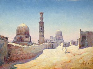 A entrada para os túmulos dos califas, Cairo de Hubert Robert