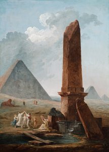 O Farandole em meio a monumentos egípcios de Hubert Robert