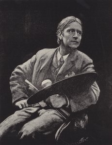 Hubert Herkomer, artista britânico (litho) de Hubert von (after) Herkomer