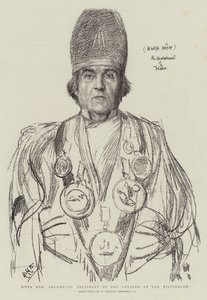 Hwfa Mon, Archdruid, Presidente do Gorsedd no Eisteddfod de Hubert von Herkomer