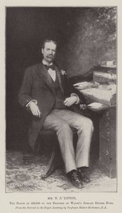 Sr. TJ Lipton, o doador de £ 25.000 para o Jubilee Dinner Fund da Princesa de Gales de Hubert von Herkomer