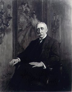Retrato de Sir Carl Meyer (1851-1922) c.1910 (óleo sobre tela) de Hubert von Herkomer