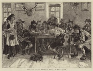 Esboços nos Alpes da Baviera, eu, um Wirthshaus
