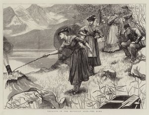 Turistas nos Alpes da Baviera, o eco de Hubert von Herkomer