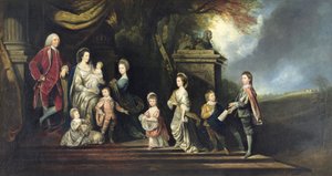 João 2 ° Conde de Egmont (1711-1770) e Sua Família, c.1770 de Hugh Barron