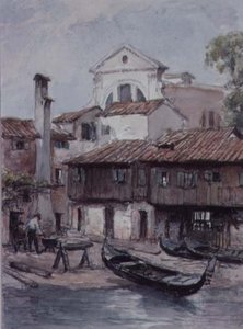 Estaleiro perto da Igreja de San Trovaso, Veneza de Hugh Carter