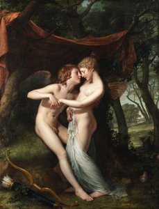 Italiano: cupido e psique no caramanchão nupcial Cupido e psique no caramanchão nupcial de Hugh Douglas Hamilton