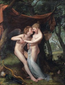 Italiano: cupido e psique no caramanchão nupcial Cupido e psique no caramanchão nupcial de Hugh Douglas Hamilton