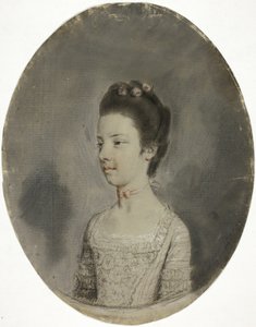 Retrato busto de uma dama de Hugh Douglas Hamilton