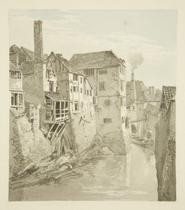 Castelo Ditch e Wall da Queen&39;s Bridge, City Wall à esquerda, 1820 de Hugh ONeill