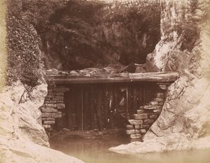 A barragem do moinho, 1855 (foto) de Hugh Owen