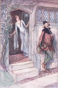 Eu não estou com fome, obrigado, ilustração de The Merry Wives of Windsor, 1910 de Hugh Thomson
