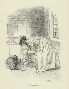 Ilustração para Amos Barton de George Eliot de Hugh Thomson