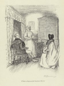 Ilustração para Amos Barton de George Eliot de Hugh Thomson