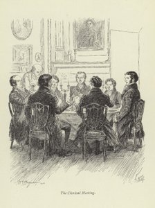 Ilustração para Amos Barton de George Eliot de Hugh Thomson