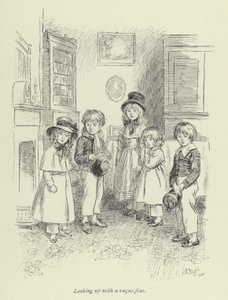 Ilustração para Amos Barton de George Eliot de Hugh Thomson