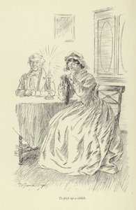 Ilustração para Amos Barton de George Eliot de Hugh Thomson