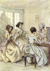 Ilustração para Amos Barton de George Eliot de Hugh Thomson