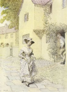 Ilustração para Amos Barton de George Eliot de Hugh Thomson