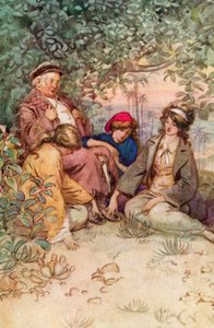 Ilustração para JM Barrie "s O Crichton Admirável de Hugh Thomson