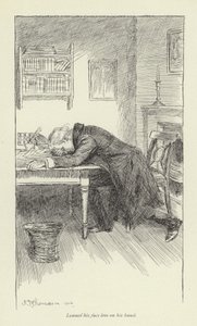 Ilustração para Janets Arrependimento por George Eliot de Hugh Thomson